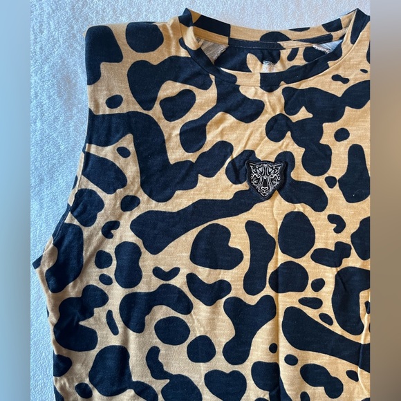 Lita by Ciara King Leopard Print Tunic, small shoulder pads. Women’s size S, 80s - Picture 2 of 8